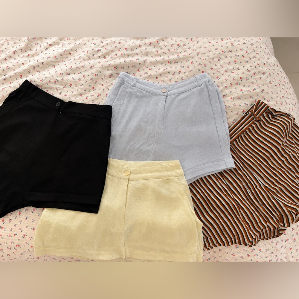 Lightweight Chiffon Beach Shorts(4 x 1)